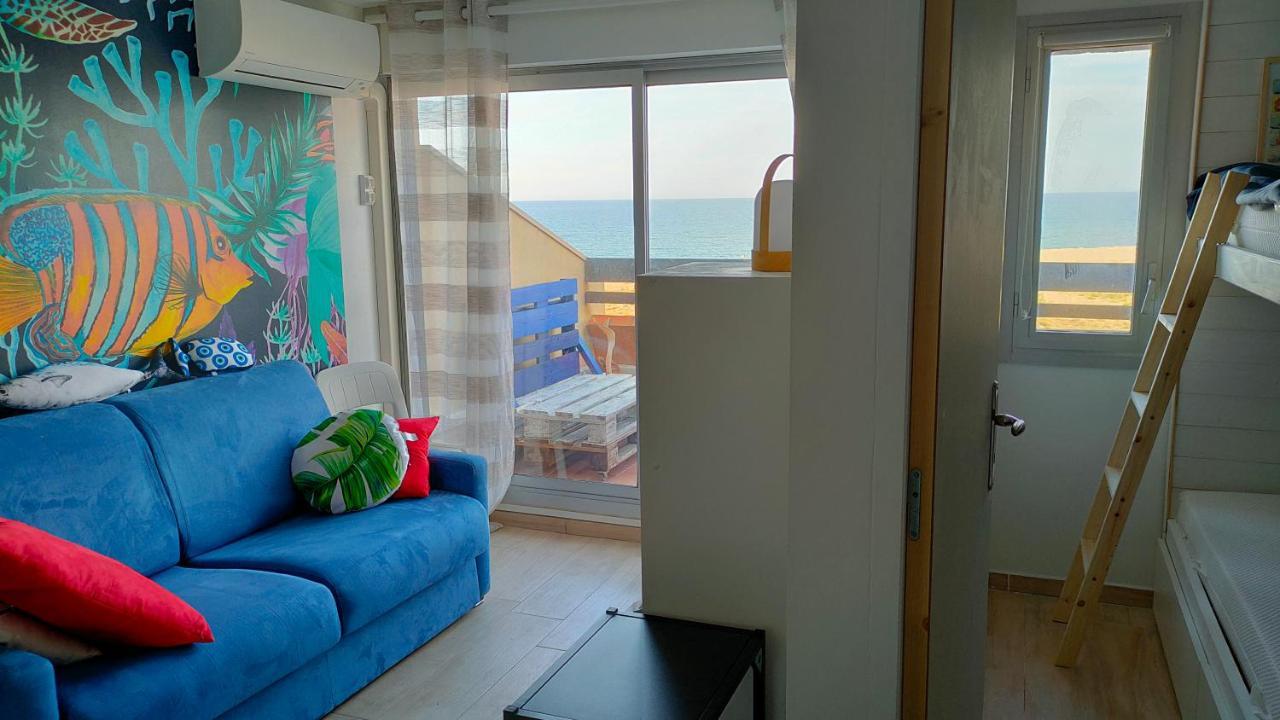 Appt T1 Bis, Terrasse Face Mer, Renove, Climatise Leucate Bagian luar foto